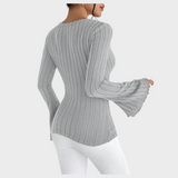 Audrie | Μπλούζα με V-λαιμό και Καμπάνα