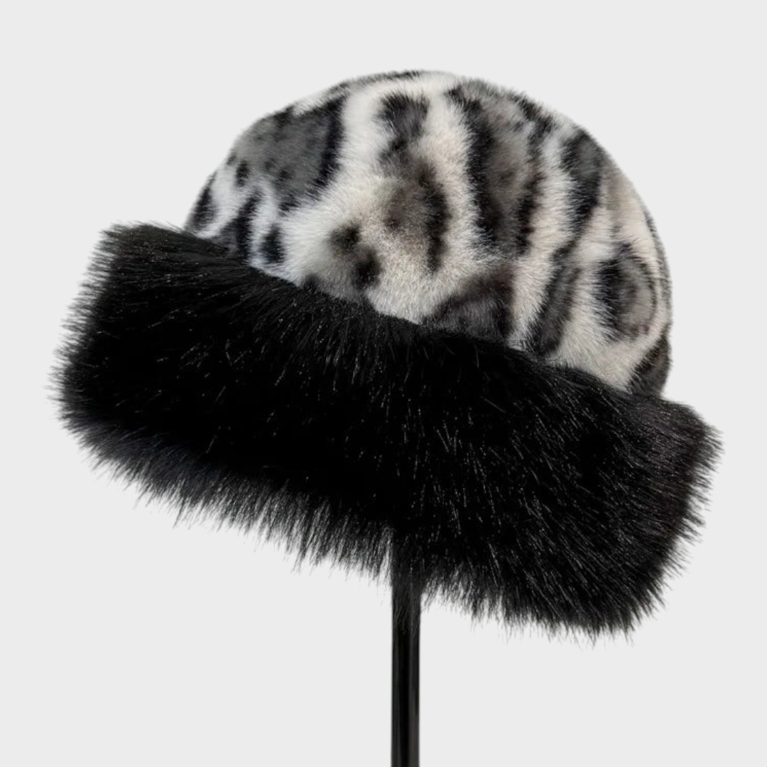 Mauie | Καπέλο από Ψεύτικη Γούνα με Λεοπάρ Πατίνα