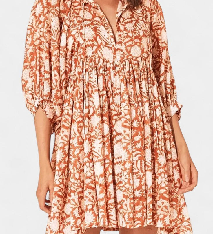 Φόρεμα Μίνι Daniela Boho Λουλουδάτο