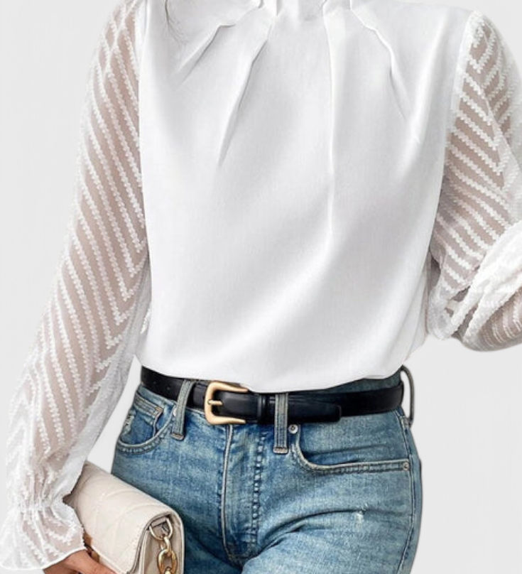 Helga Ναυτική Μπλούζα με Μακριά Μανίκια