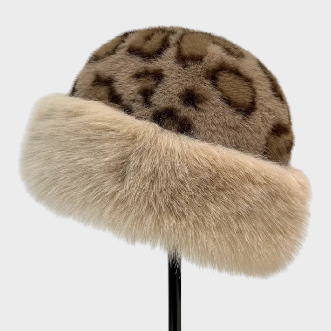 Mauie | Καπέλο από Ψεύτικη Γούνα με Λεοπάρ Πατίνα