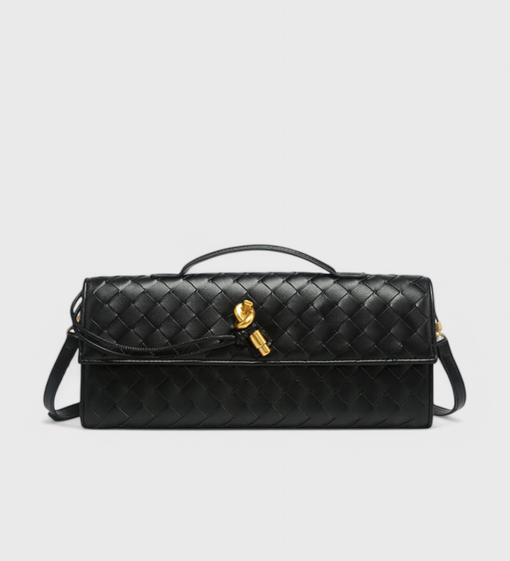 Melanie Τσάντα Clutch με Χρυσή Λεπτομέρεια Κόμπου