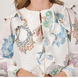 Tahlia Μπλούζα με Καπιτονέ Κορσάζ και Σχέδιο Τραπεζομάντηλου