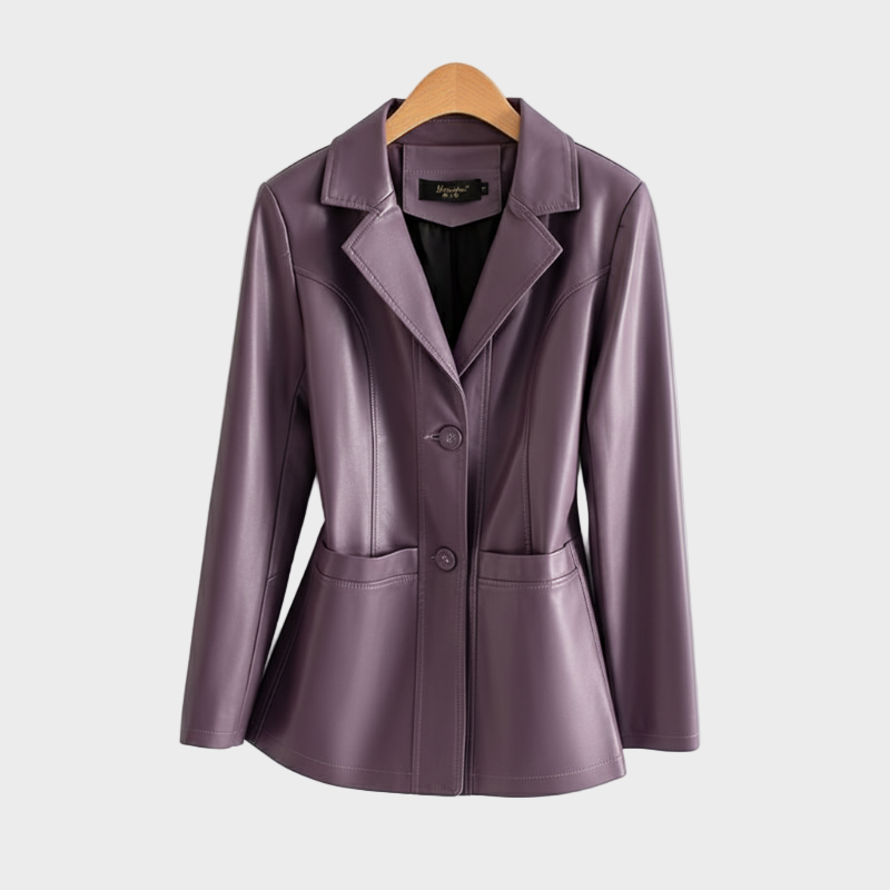 VELOURA | ΔΕΡΜΑΤΙΝΗ ΤΖΑΚΕΤΑ ΑΠΟ ΓΟΥΝΑ ΠΡΟΒΑΤΟΥ