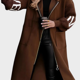 Peggy | Γυναικείο Μπουφάν με Πλεκτά Μανίκια και Κουκούλα