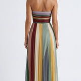 Thirza - Πολύχρωμο πλισέ φόρεμα