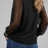 Ζαφείρα – Μακρυμάνικη Μπλούζα με Στρογγυλή Λαιμόκοψη