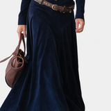 Χριστίνα - Φαρδύ σουέτ φόρεμα με σκίσιμο