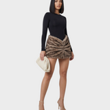 Naya | Μίνι Φούστα με Ψεύτικη Γούνα