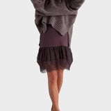 Δύο τεμαχίων casual σετ με δαντελένιο ζιβάγκο