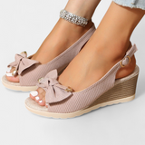 Beatriz Πέδιλα πλατφόρμας με φιόγκο και ρυθμιζόμενο λουράκι