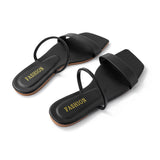 Βασικά Flat σανδάλια με τετράγωνη μύτη