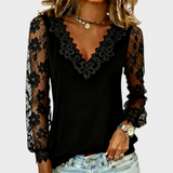 Ryzza | Μοντέρνο Μπλουζάκι Μακρυμάνικο με V-Λαιμό