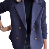 Amora - Κομψό Σακάκι με Πλεκτά Μανίκια (Elegant Knit-Sleeve Blazer)