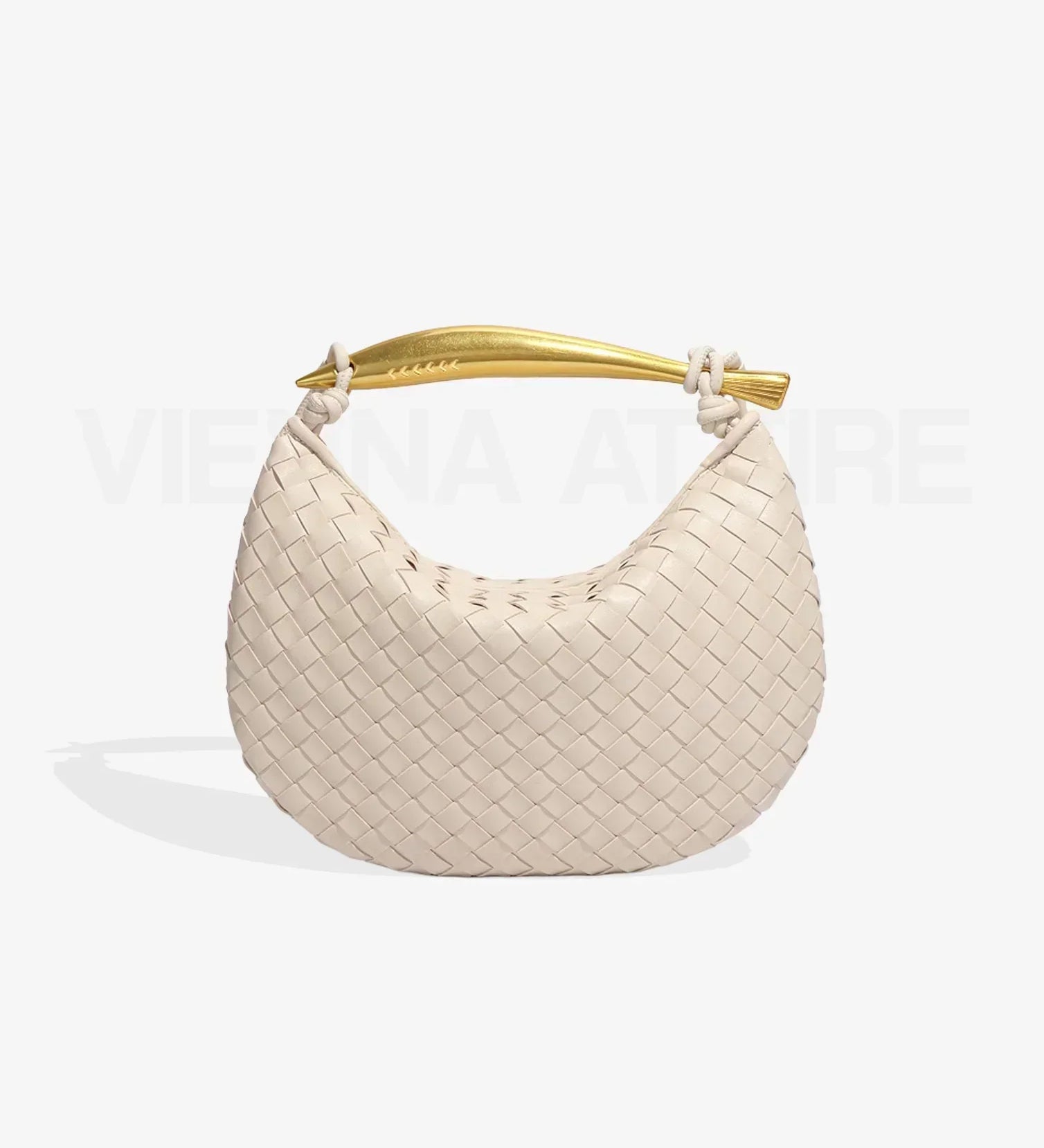 Αλεξάνδρα – Τσάντα με Υφαντό Σχέδιο και Χρυσό Χερούλι