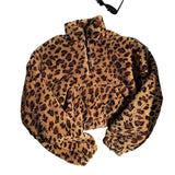 Zaria | Φούτερ Fleece με Φερμουάρ και Λεοπάρ Σχέδιο (Leopard Print Zip Fleece Sweatshirt)