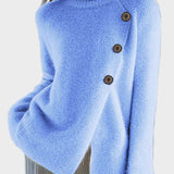 Γυναικείο Πουλόβερ Μάλλινο Μπλούζα Μακρύ Μανίκι Χαλαρό σε Στερεό Χρώμα