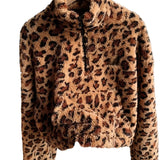 Zaria | Φούτερ Fleece με Φερμουάρ και Λεοπάρ Σχέδιο (Leopard Print Zip Fleece Sweatshirt)