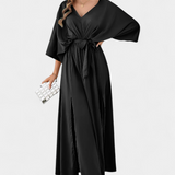 Milly Εlegant φόρεμα με φιόγκο και άνοιγμα