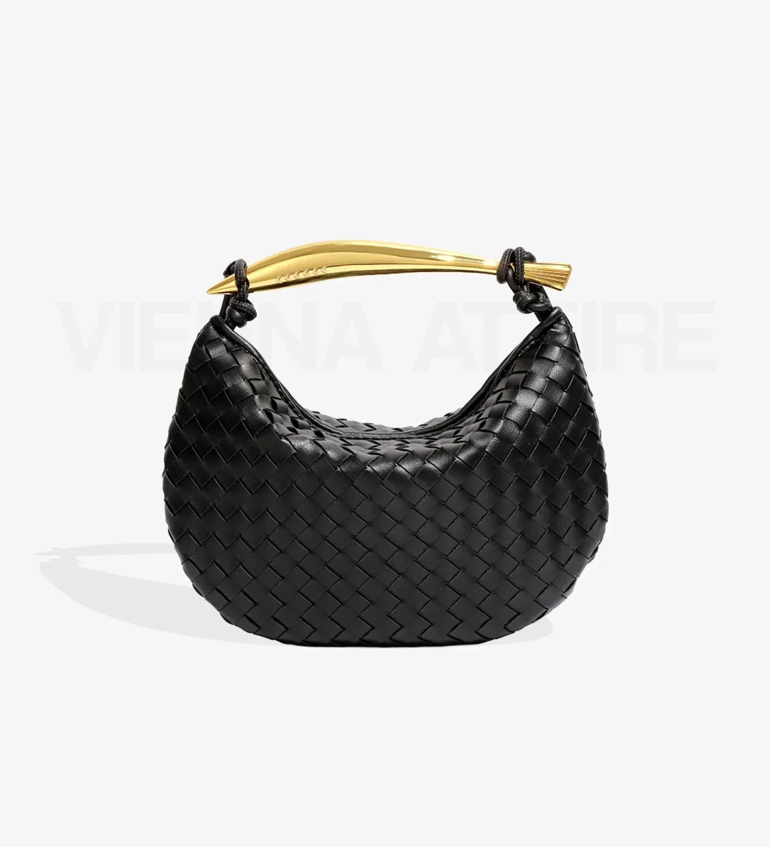 Αλεξάνδρα – Τσάντα με Υφαντό Σχέδιο και Χρυσό Χερούλι