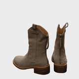 Umani | Γυναικεία Καστόρινα Μποτάκια με Χοντρό Τακούνι και Φερμουάρ στο Πίσω Μέρος