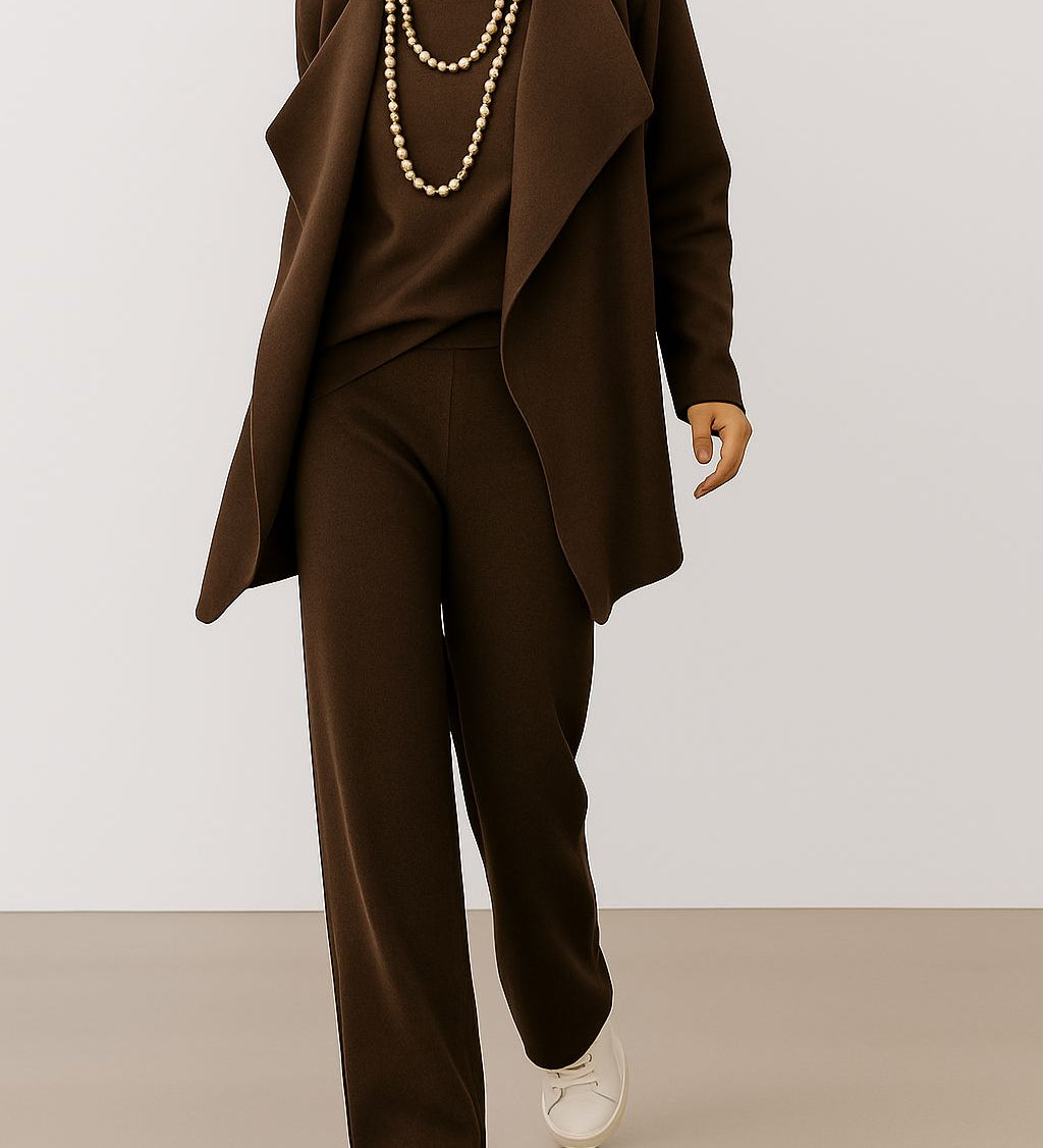 Melina | Σύνολο Καρντιγκάν, Πλεκτό & Παντελόνι "ΠΑΡΙΣΙ"