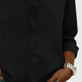 Φαίδρα - Μπλούζα με Ρίγες, V-Λαιμόκοψη και Μακριά Μανίκια