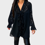 Fatima | Μπλούζες με Ρίγες σε Στερεό Χρώμα