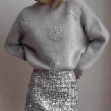 Απαλό λουλουδάτο πουλόβερ