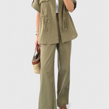 Lani Χαλαρό Σετ Δύο Τεμαχίων με Πουκάμισο και Παντελόνι