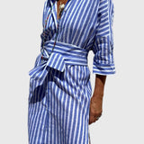 Αγλαΐα - Ριγέ Φόρεμα πουκάμισου