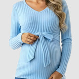 Gloria - Ριχτό Μητρότητας Τοπ με Δέσιμο στη Μέση (Tie-Waist Ribbed Maternity Top)  ---  **Θα θέλατε να μεταφράσω και την περιγραφή του προϊόντος ή να προσθέσω λέξεις-κλειδιά για SEO;**