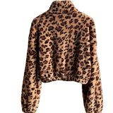 Zaria | Φούτερ Fleece με Φερμουάρ και Λεοπάρ Σχέδιο (Leopard Print Zip Fleece Sweatshirt)