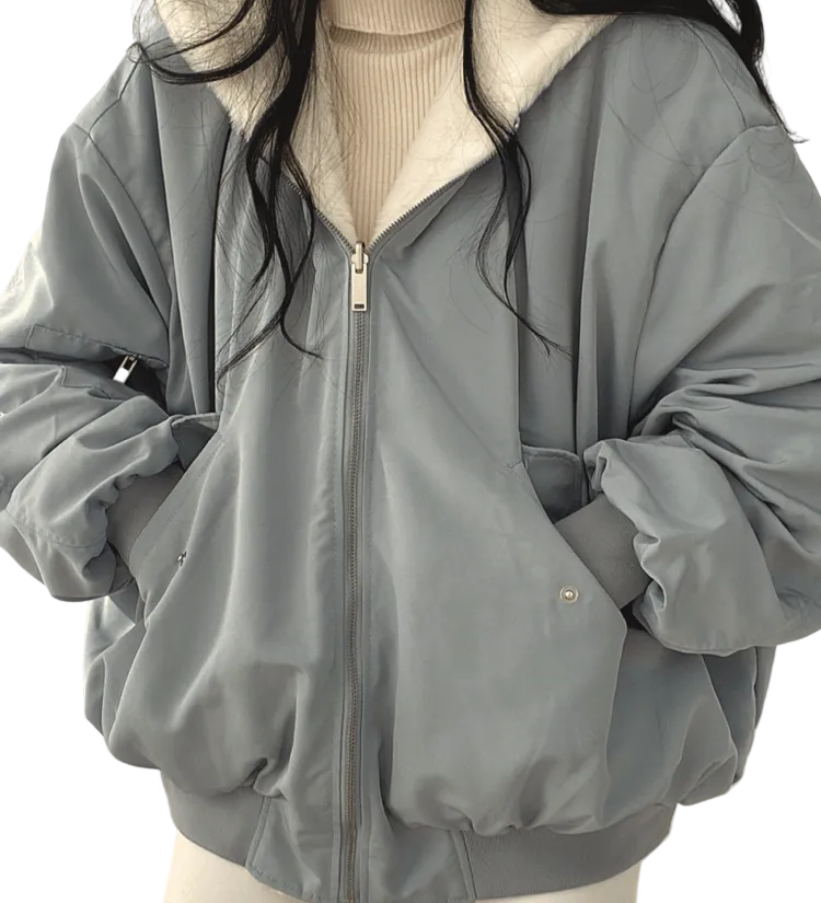 Νάπολη - Oversized Ζακέτα με Φερμουάρ (Oversized Zip Jacket)