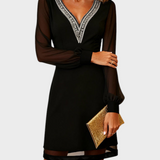 Rica | Φόρεμα Αδυνατίσματος με V-Neck και Εισαγωγές