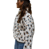 Ecru - Φλοράλ Ζακέτα Fleece Alice (Φλοράλ Ζακέτα Fleece Alice)
