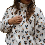 Ecru - Φλοράλ Ζακέτα Fleece Alice (Φλοράλ Ζακέτα Fleece Alice)