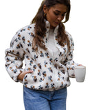 Ecru - Φλοράλ Ζακέτα Fleece Alice (Φλοράλ Ζακέτα Fleece Alice)