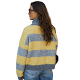 Λουσιάννα - Γκρι και Κίτρινη Ζακέτα Mayfair (Grey and Yellow Mayfair Cardigan)