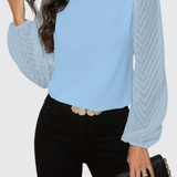 Zaraa Κομψή Μπλούζα με Διάφανες Μανίκες