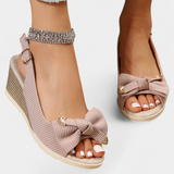 Beatriz Πέδιλα πλατφόρμας με φιόγκο και ρυθμιζόμενο λουράκι