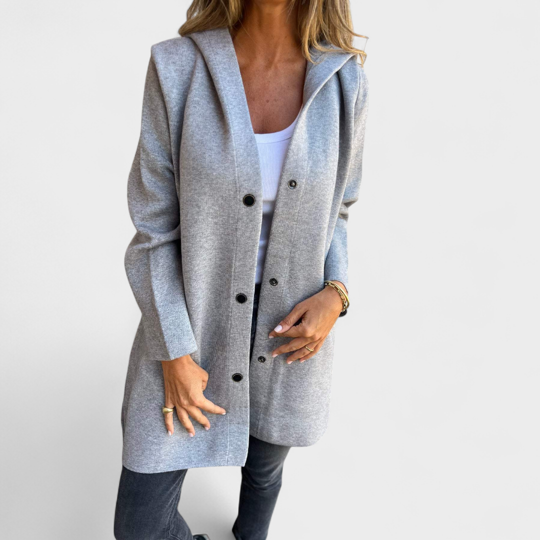 Άννα – Αστική Ζακέτα με Κουκούλα