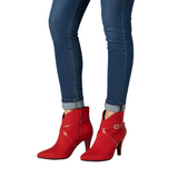 Πενelope μπότα αστραγάλου με μυτερή μύτη