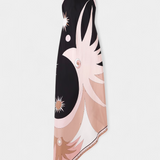 Φόρεμα Rosenda με Ανοιχτή Πλάτη και Αφηρημένο Μοτίβο