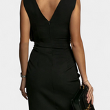Rosanna Κομψό Φόρεμα Bodycon με Λαιμόκοψη V και Σκίσιμο στο Πλάι