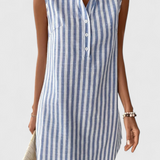 Hiley Αμάνικο Ριγέ Φόρεμα Πουκάμισο