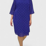 olly Κομψό Φόρεμα από Σιφόν με Κλασικό Κόψιμο και Λαμπερό Ντραπέ