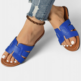 Silvia σανδάλια με κλασικό σχέδιο και γεωμετρικό κόψιμο