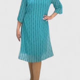 olly Κομψό Φόρεμα από Σιφόν με Κλασικό Κόψιμο και Λαμπερό Ντραπέ