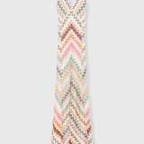 Agustina Μακρύ δαντελένιο φόρεμα με ντεκολτέ σε V και ζιγκ-ζαγκ μοτίβο